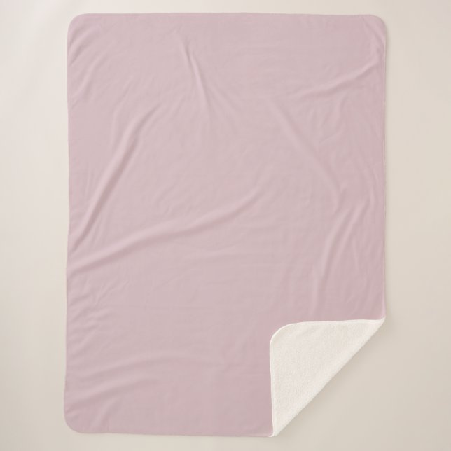 Solid Pastel Pink Sherpadecke (Vorderseite)