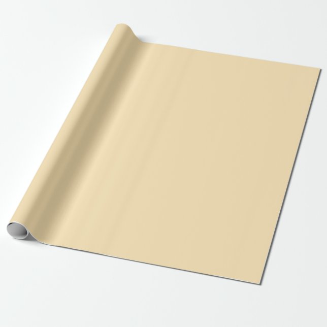 Solid Pastel Warm gelb Geschenkpapier (Ungerollt)