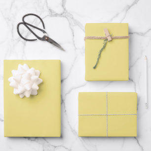 Solid Pastel Yellow Modern Geschenkpapier Set