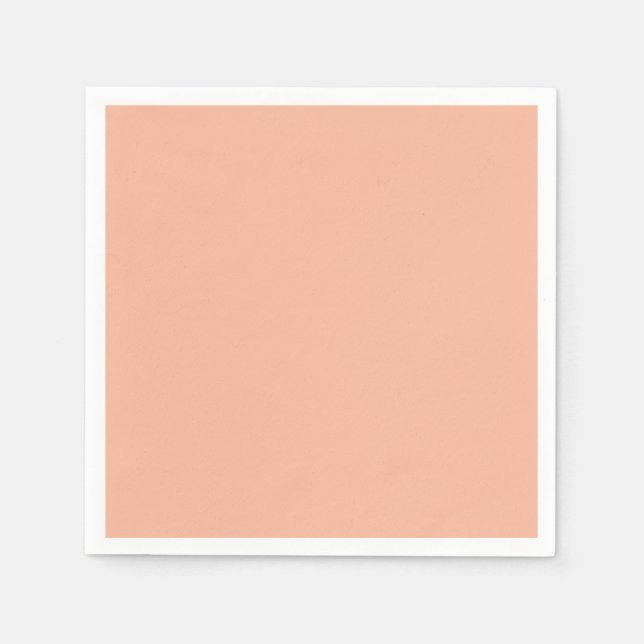 Solid Peach Farbe tropisch Serviette (Vorderseite)
