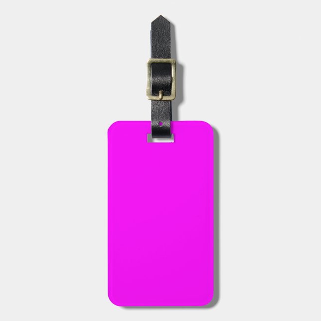 Solid Pink Gepäckanhänger (Vorderseite vertikal)