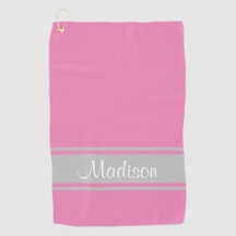 Solid Pink Gray Stripes Script Name