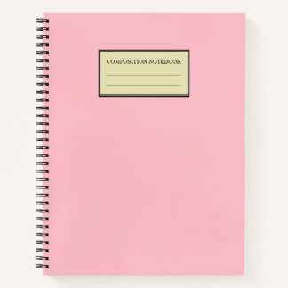 Solid Pink Spiral Notebook Notizbuch