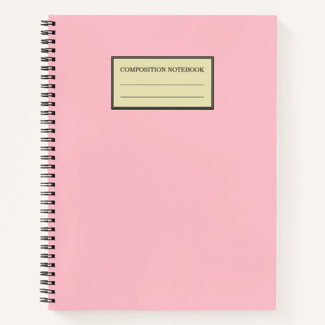 Solid Pink Spiral Notebook Notizbuch (Vorderseite)