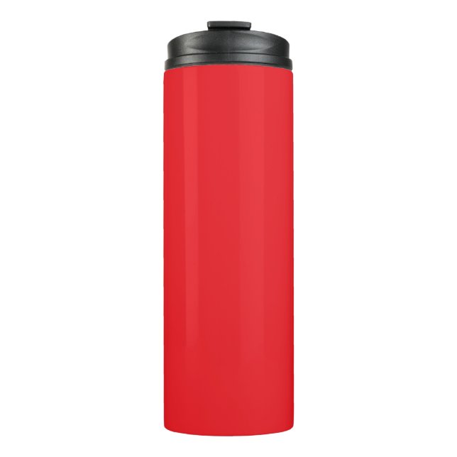 Solid Red Background Thermosbecher (Vorderseite)