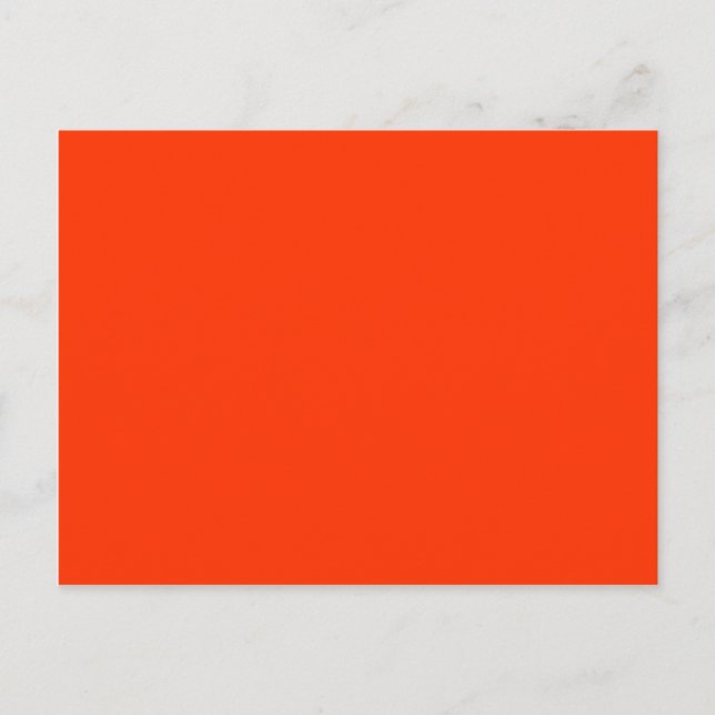 Solid Red Background Web Color FF3300 Postkarte (Vorderseite)