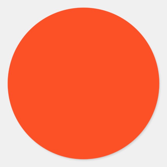 Solid Red Background Web Color FF3300 Runder Aufkleber (Vorderseite)