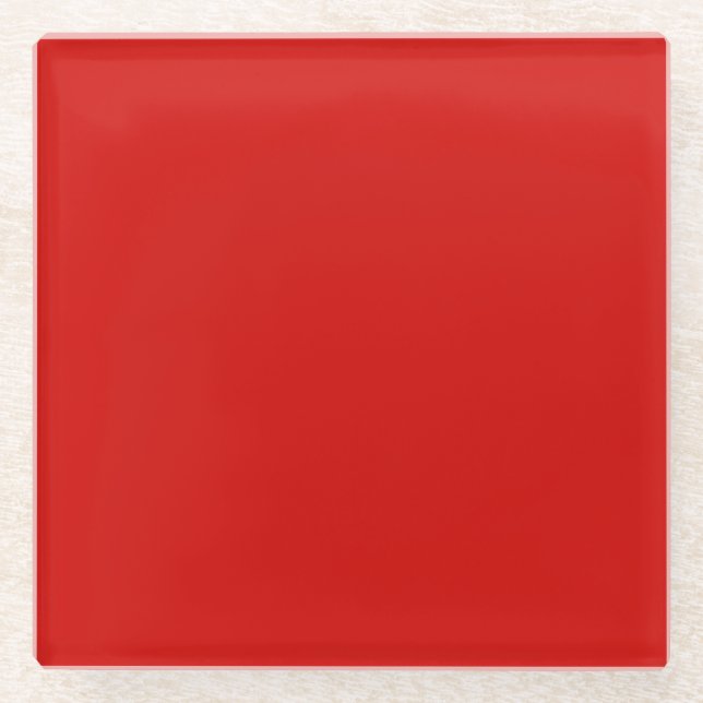Solid Red Glasuntersetzer (Vorderseite)