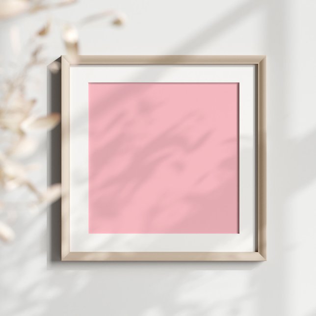 Solid rosa Blank Poster (Add your own monogram initial to this blank poster.)