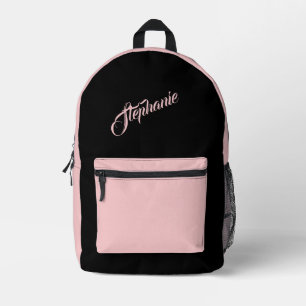 Solid rosa mit Namen Bedruckter Rucksack