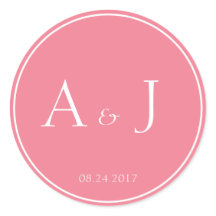 Solid rosa Rundkleber