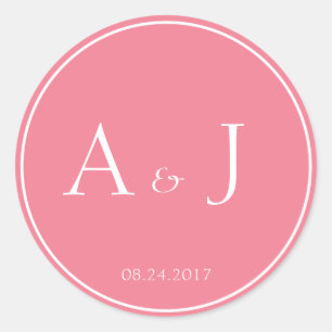 Solid rosa Rundkleber Runder Aufkleber