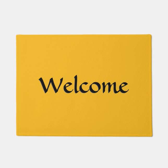Solid Saffron Gelb Fußmatte (Vorderseite)