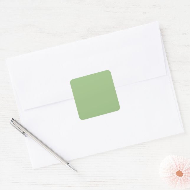 Solid Sage Green Square Stickers (Umschlag)