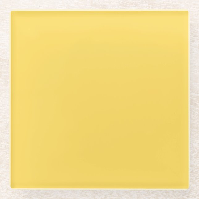 Solid Senf Yellow Glasuntersetzer (Vorderseite)