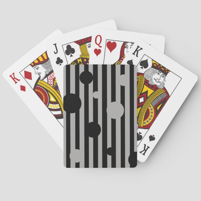 Solid-Silber-Kreise Spielkarten (Rückseite)