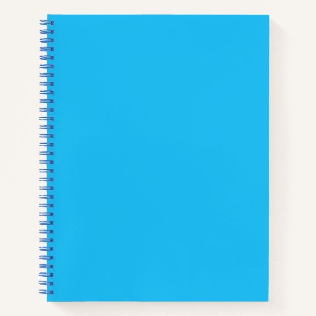 Solid Sky Blue Color Notizbuch (Vorderseite)