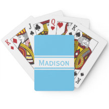 Solid Sky Blue White Stripes Moderner Name