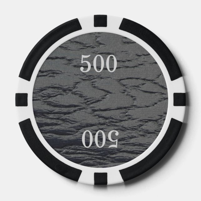 Solid Slate Gray Pokerchips (Vorderseite)