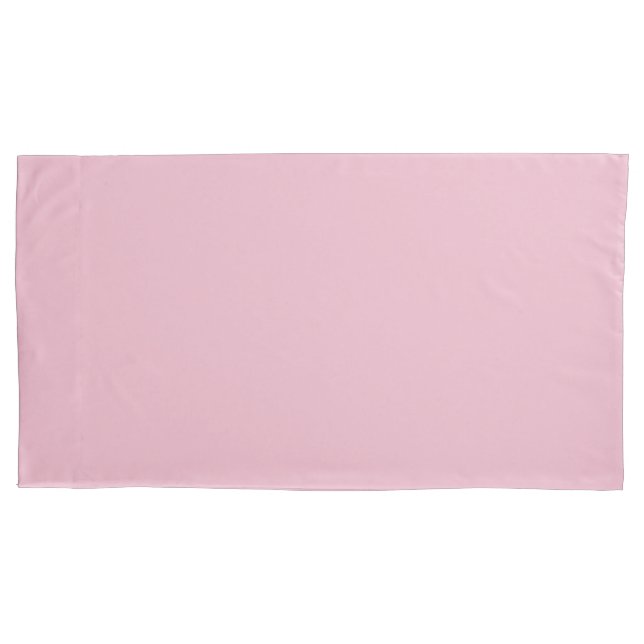 Solid Soft Blush Pink Pillowcase Kissenbezug (Vorderseite-Links)