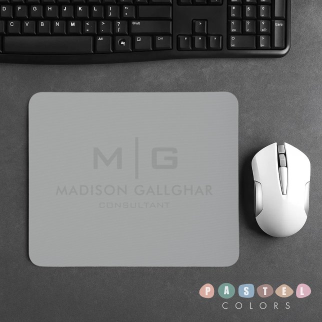 Solid Soft Light Gray Pastel Steel Grau Farbe Mousepad (Solid Soft Light Gray Pastel Steel Grey Color Mouse Pad
)
