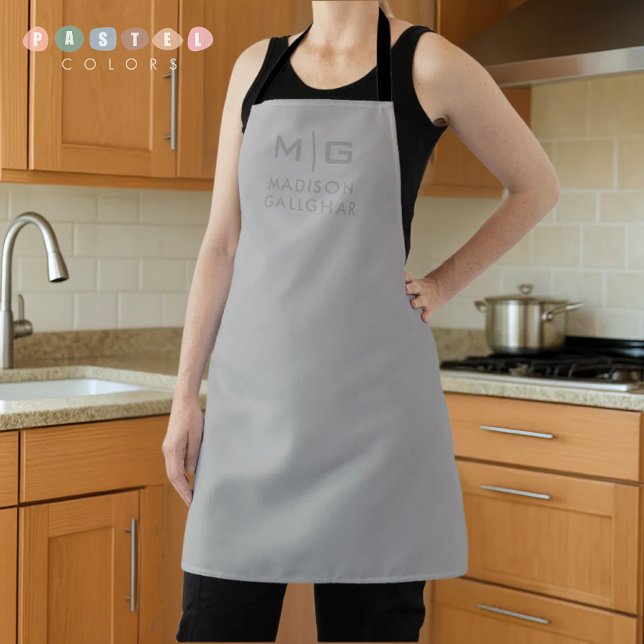 Solid Soft Light Gray Pastel Steel Grey Color Schürze (Solid Soft Light Gray Pastel Steel Grey Color Apron
)