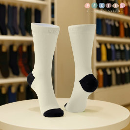 Solid Soft Light Pastel Beige Cream Yellow Color  Socken