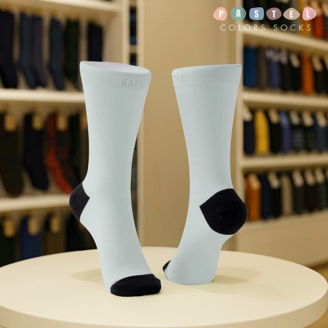Solid Soft Light Pastel Sage Moss Green Color Socken (Solid Soft Light Pastel Sage Moss Green Color Socks
)