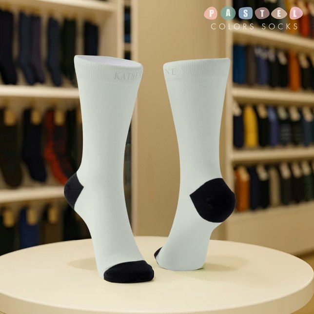 Solid Soft Light Pastel Sage Moss Green Color Socken (Solid Soft Light Pastel Sage Moss Green Color Socks
)