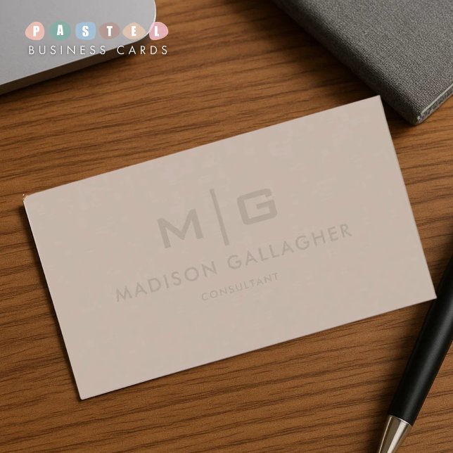 Solid Soft Light PasteMushroom Beige Brown Color Visitenkarte (Solid Soft Light PasteMushroom Beige Brown Color Business Card
)