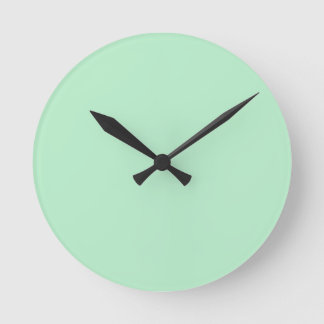 Solid Soft Mint Green Wall Clock Runde Wanduhr