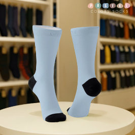 Solid Soft Sky Light Pastel Baby Blue Color  Socken