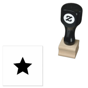 Solid Star Mark Rubber Briefmarke mit Roter Tinte Gummistempel