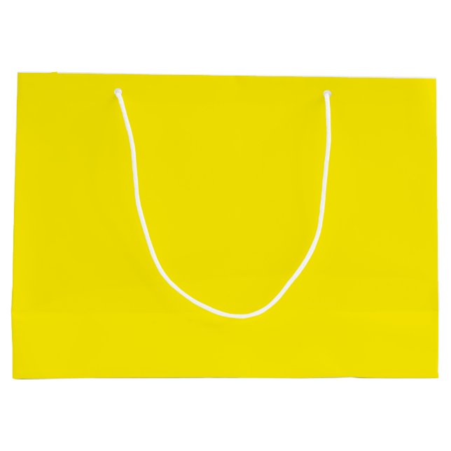 Solid Sunny Yellow Color Große Geschenktüte (Rückseite)