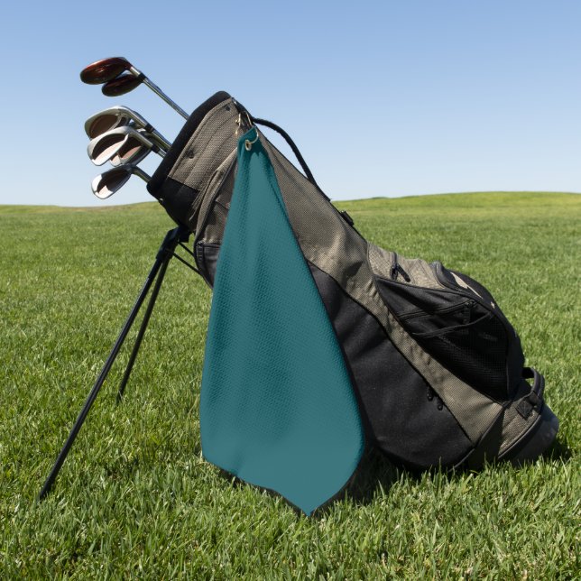 Solid tief aquamarin golfhandtuch (Gras)