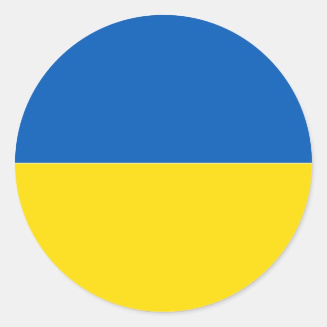 Solid Ukraine Flag Farben Runder Aufkleber (Vorderseite)