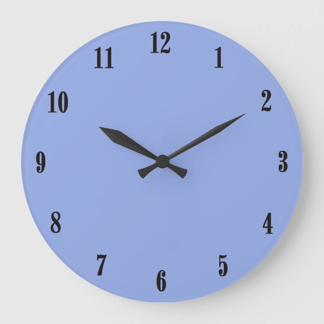 Solid Ultramarine Blue Große Wanduhr (Vorderseite)