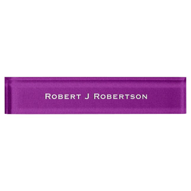 Solid Violet Personalisiert Namensplakette (Vorderseite)