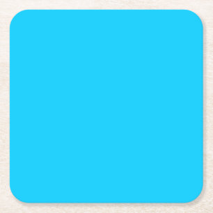 Solid Vivid Sky Blue Minimalistisch Schlicht Rechteckiger Pappuntersetzer