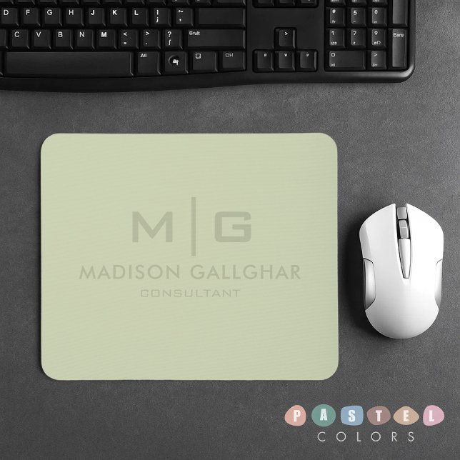 Solid weich hellpastellfarbene Sage Moss grüne Far Mousepad (Solid Soft Light Pastel Sage Moss Green Color Mouse Pad
)