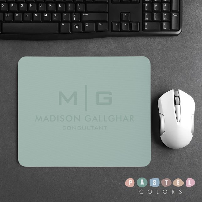 Solid weich hellpastellfarbene Sage Moss grüne Far Mousepad (Solid Soft Light Pastel Sage Moss Green Color Mouse Pad
)