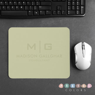 Solid weich hellpastellfarbene Sage Moss grüne Far Mousepad