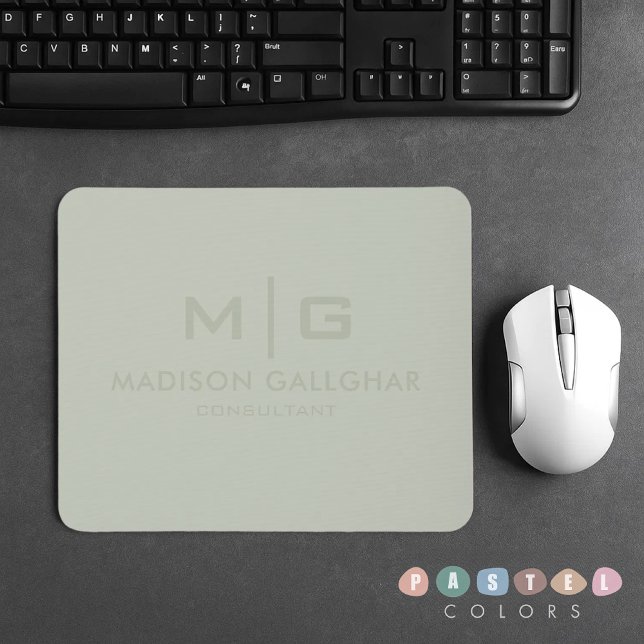 Solid weich hellpastellfarbene Sage Moss grüne Far Mousepad (Solid Soft Light Pastel Sage Moss Green Color Mouse Pad
)