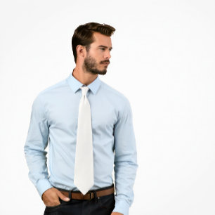 Solid White Krawatte