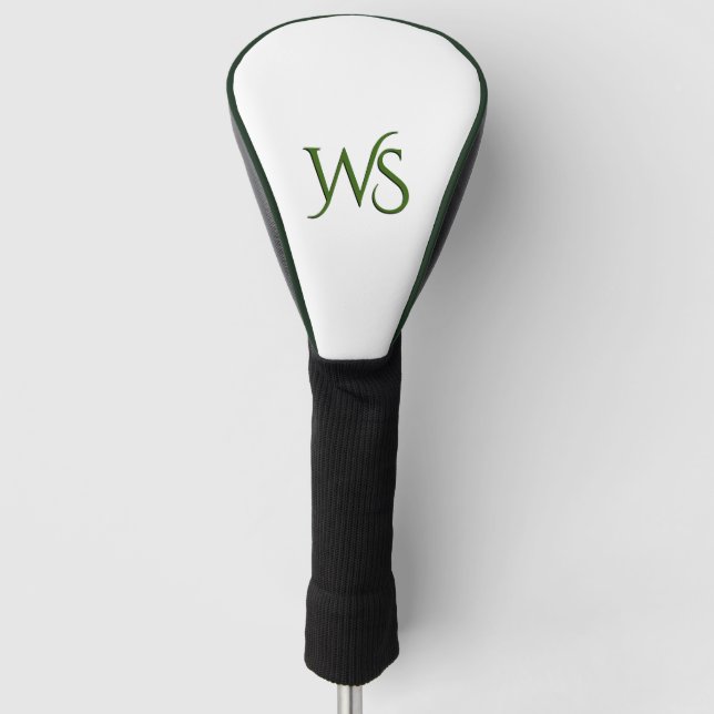 Solid White Personalisiert Golf Headcover (Vorderseite)