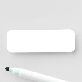 Solid white plain simple elegant blank dry erase namensschild