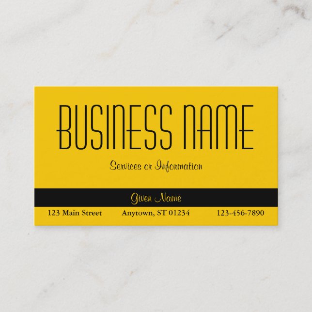 Solid-Yellow-Visitenkarte Visitenkarte (Vorderseite)
