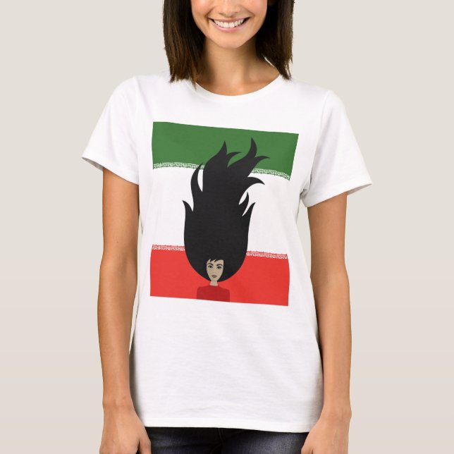 Solidarität für Frauen aus dem Iran T-Shirt (Vorderseite)