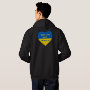 Solidarität Herz der ukrainischen Flagge Hoodie