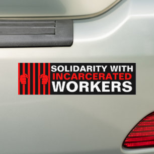 Solidarität mit dem Autoaufkleber inhaftierter Arb